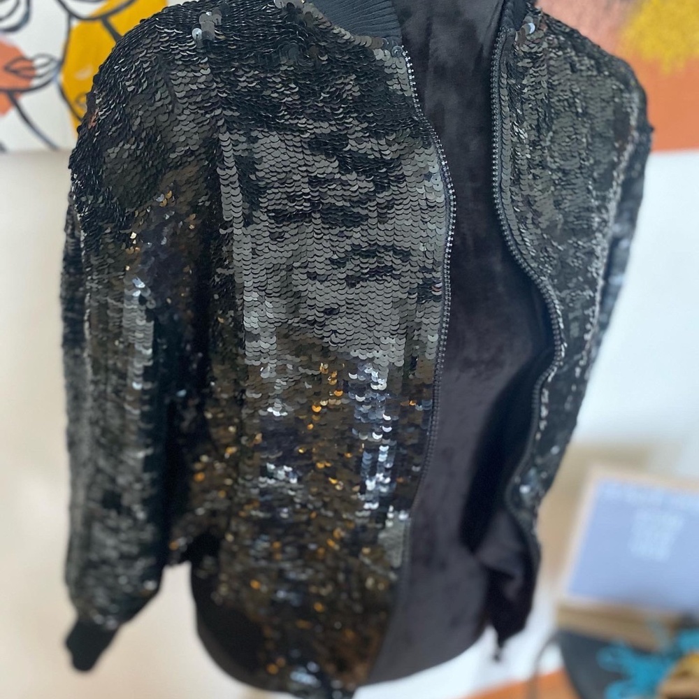 Vintage Sequin Bomber 🧥